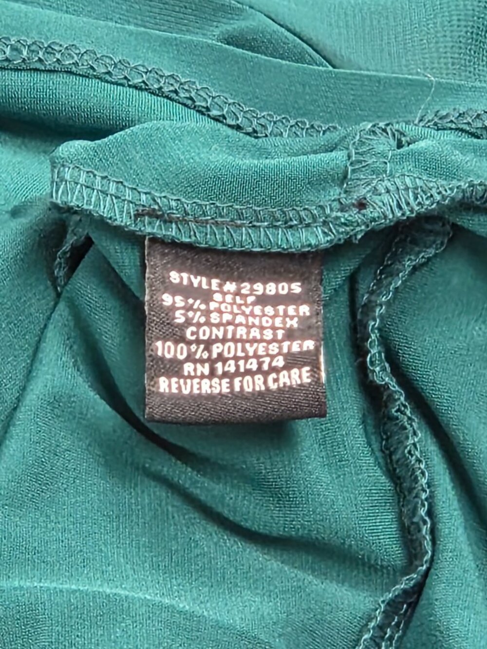 emerald green blouse womens size XL Atelier 29 - Picture 3 of 4